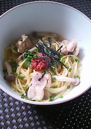和風♡梅鶏スープパスタ-レシピのメイン写真