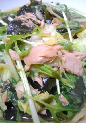 わかめ水菜ツナの中華風サラダ-レシピのメイン写真