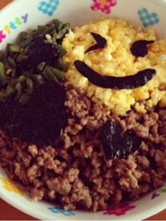 にこちゃんそぼろ丼♡-レシピのメイン写真