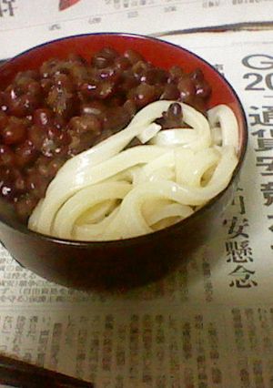 冷凍うどんの即席ぜんざい-レシピのメイン写真
