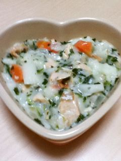 離乳食*鮭とほうれん草のクリームパスタ-レシピのメイン写真