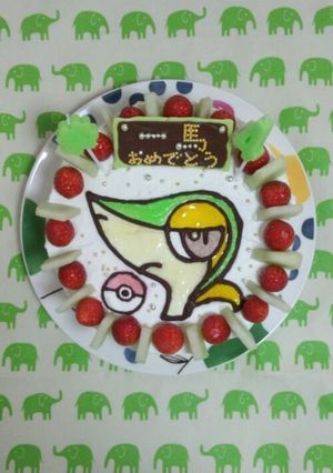 ポケモン☆ツタージャのキャラケーキ-レシピのメイン写真