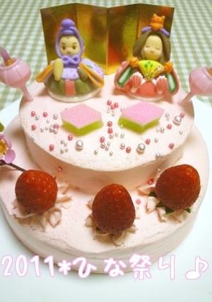 ひな祭り*雛段ケーキ-レシピのメイン写真