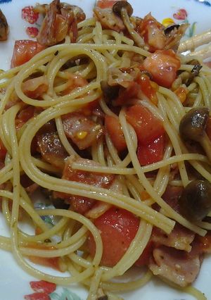 バジルとトマトのパスタ！-レシピのメイン写真