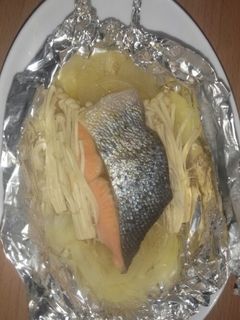 フライパンで簡単鮭のホイル焼き-レシピのメイン写真