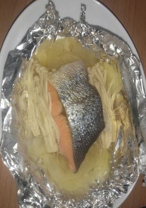 フライパンで簡単鮭のホイル焼き-レシピのメイン写真