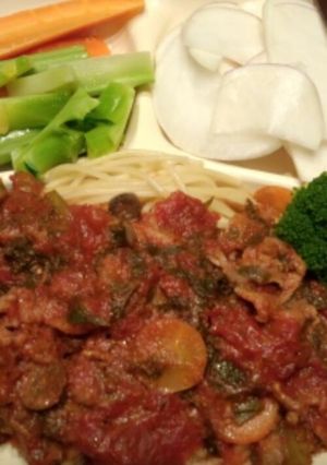 トマトと牛肉のパスタ-レシピのメイン写真