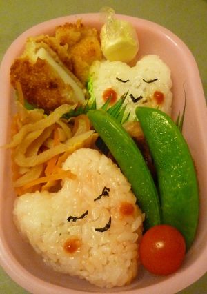 ハートのおにぎり弁当-レシピのメイン写真