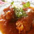 *トマトジュースで煮込む厚揚げロール*