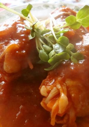 ＊トマトジュースで煮込む厚揚げロール＊-レシピのメイン写真