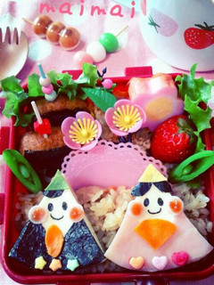 簡単キャラ弁*チーズdeひなまつり☆-レシピのメイン写真