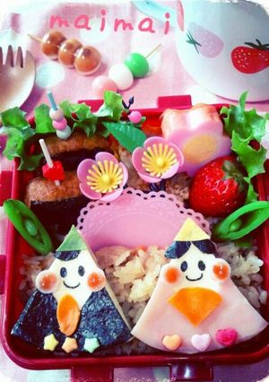 簡単キャラ弁*チーズdeひなまつり☆-レシピのメイン写真