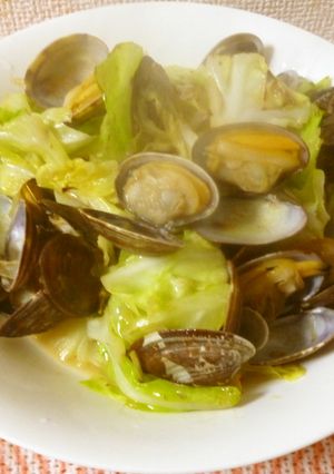パパのアサリ＆キャベツ②-レシピのメイン写真