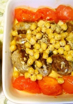 アラブ風の肉団子・ひよこ豆入りソース-レシピのメイン写真