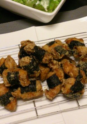 簡単☆鶏肉唐揚げ磯辺揚げお弁当にも♪-レシピのメイン写真