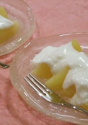 リンゴのコンポート✿ヨーグルトのせ-レシピのメイン写真