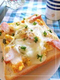南瓜煮物✯リメイクトースト-レシピのメイン写真