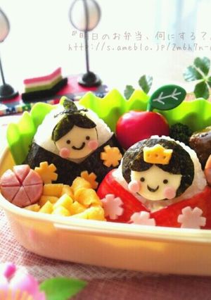 簡単キャラ弁♪ひな祭り♪お雛様＆お内裏様-レシピのメイン写真