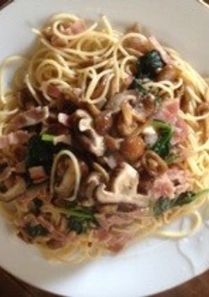 なめこパスタ-レシピのメイン写真