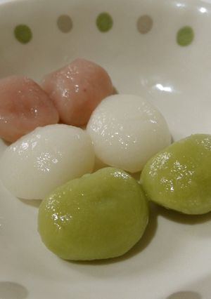 三色お雛だんご-レシピのメイン写真