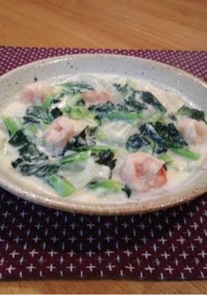 海老とターツァイのクリーム煮-レシピのメイン写真