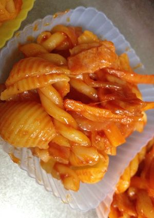 覚書 お弁当用マカロニのケチャップ炒め-レシピのメイン写真