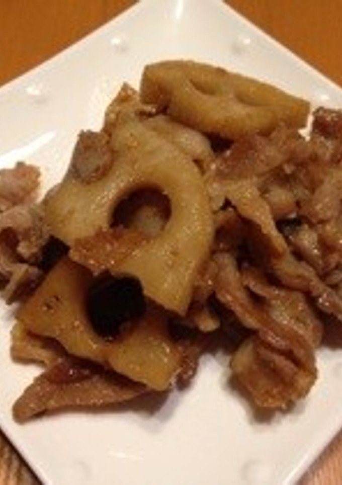 れんこんと豚肉の生姜焼き-レシピのメイン写真