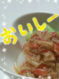 青梗菜と玉葱のカニあんかけ-レシピのメイン写真