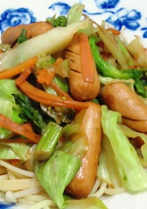 菜の花とキャベツの簡単☆和風スパ-レシピのメイン写真
