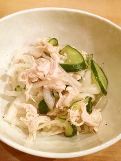 きゅうり・玉ねぎ・ささみのさっぱり和え物-レシピのメイン写真