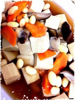 高野豆腐と大豆の優しい煮物-レシピのメイン写真