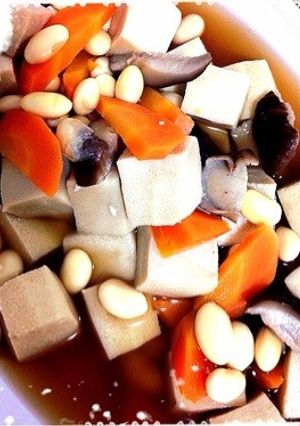 高野豆腐と大豆の優しい煮物-レシピのメイン写真