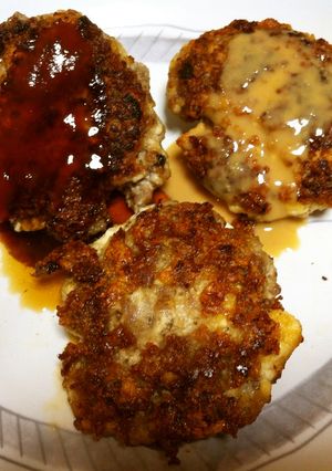 ヘルシーな3色豆腐ハンバーグ-レシピのメイン写真