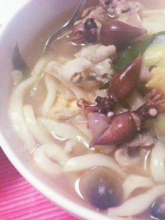 ホタルイカ入り煮込みうどん-レシピのメイン写真