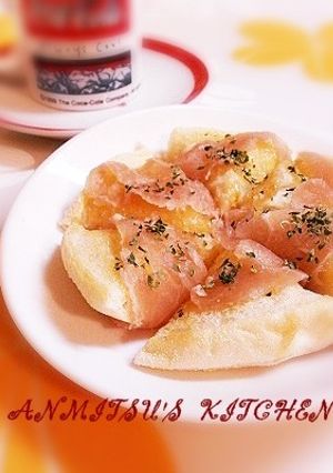 甘しょっぱいマフィンを生ハムで～✾-レシピのメイン写真