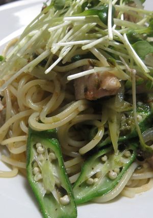 鶏肉と海苔のパスタ-レシピのメイン写真