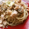 サーモンのバターぽん酢パスタ♡