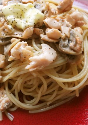 サーモンのバターぽん酢パスタ♡-レシピのメイン写真
