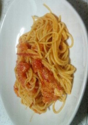 簡単！めんたいトマチーズパスタ♪-レシピのメイン写真