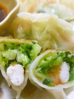 春キャベツの海老餃子♪-レシピのメイン写真