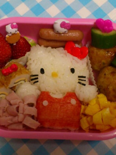 ☆キャラ弁☆...キティちゃん-レシピのメイン写真