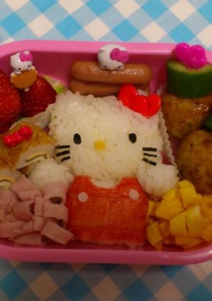 ☆キャラ弁☆...キティちゃん-レシピのメイン写真
