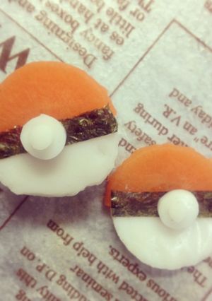 モンスターボール 2つ (キャラ弁)-レシピのメイン写真