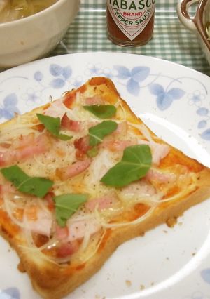 2回食べてカロリー1枚分簡単ピザトースト-レシピのメイン写真