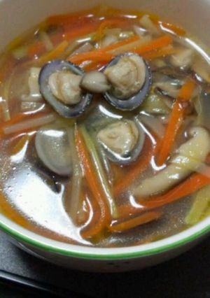 しじみと野菜のもりもりスープ-レシピのメイン写真