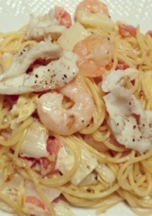 海老と鯛のクリームパスタ-レシピのメイン写真