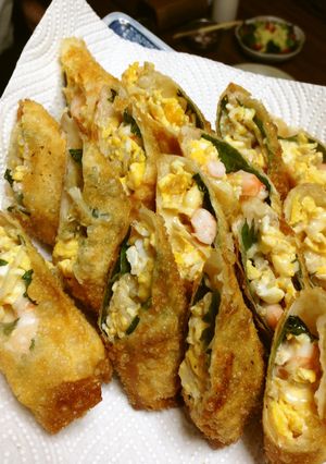 炒り玉子とエビのチーズ春巻き-レシピのメイン写真