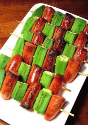 オクラとウインナーの串焼き-レシピのメイン写真