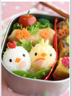 ひな祭りキャラ弁*ヒナ稲荷寿司-レシピのメイン写真