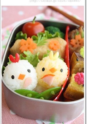 ひな祭りキャラ弁*ヒナ稲荷寿司-レシピのメイン写真